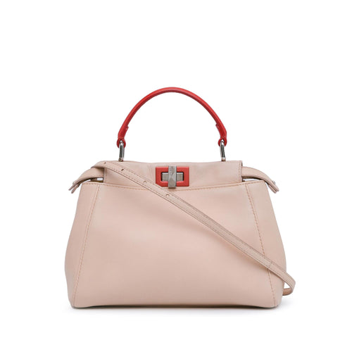 Fendi Mini Leather Iconic Peekaboo Satchel (SHG-wmlBOy)