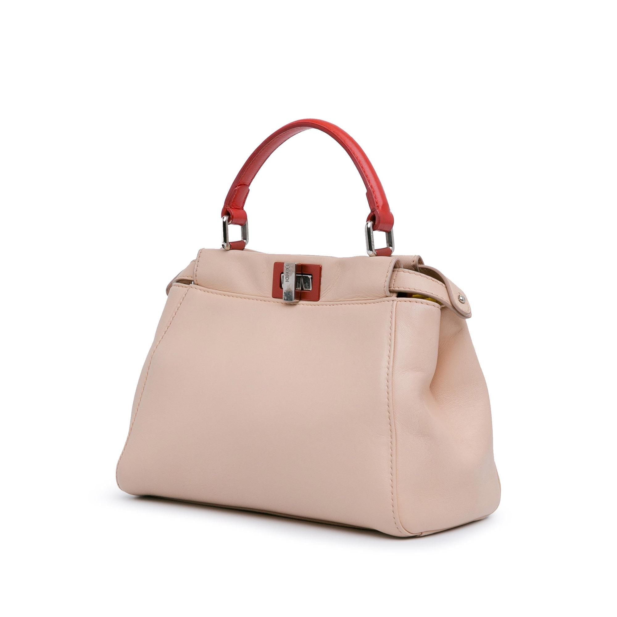 Fendi Mini Leather Iconic Peekaboo Satchel (SHG-wmlBOy)
