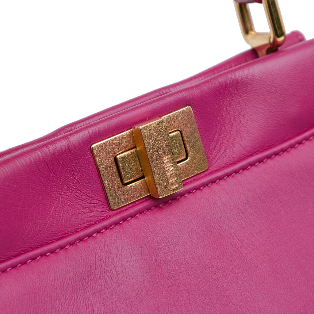 Fendi Mini Leather Iconic Peekaboo Satchel (SHG-BghCY6)