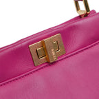 Fendi Mini Leather Iconic Peekaboo Satchel (SHG-BghCY6)