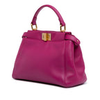 Fendi Mini Leather Iconic Peekaboo Satchel (SHG-BghCY6)