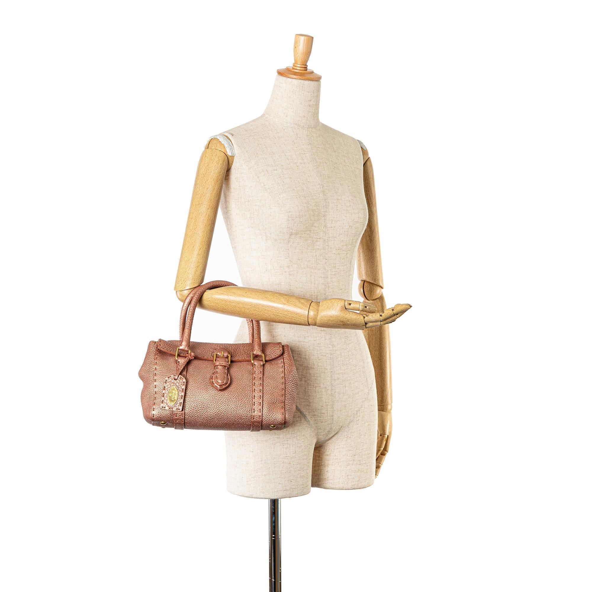 Fendi Mini Leather Selleria Linda (SHG-ermLPN)