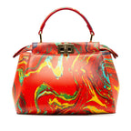 Fendi Mini Marbled Peekaboo Satchel (SHG-ihUXSW)