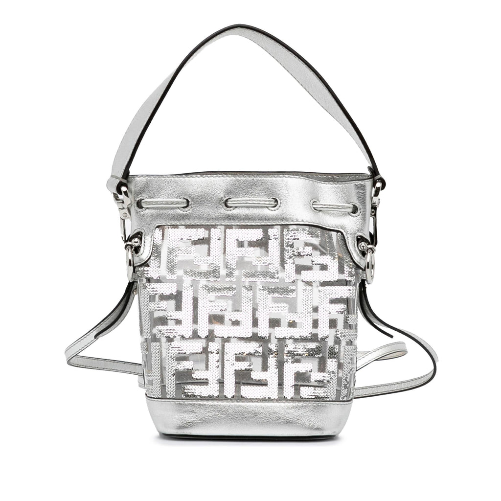 Fendi Mini Mon Tresor Sequined Bucket Bag (SHG-qQnN4Z)