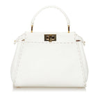 Fendi Mini Selleria Peekaboo Leather Satchel (SHG-34091)