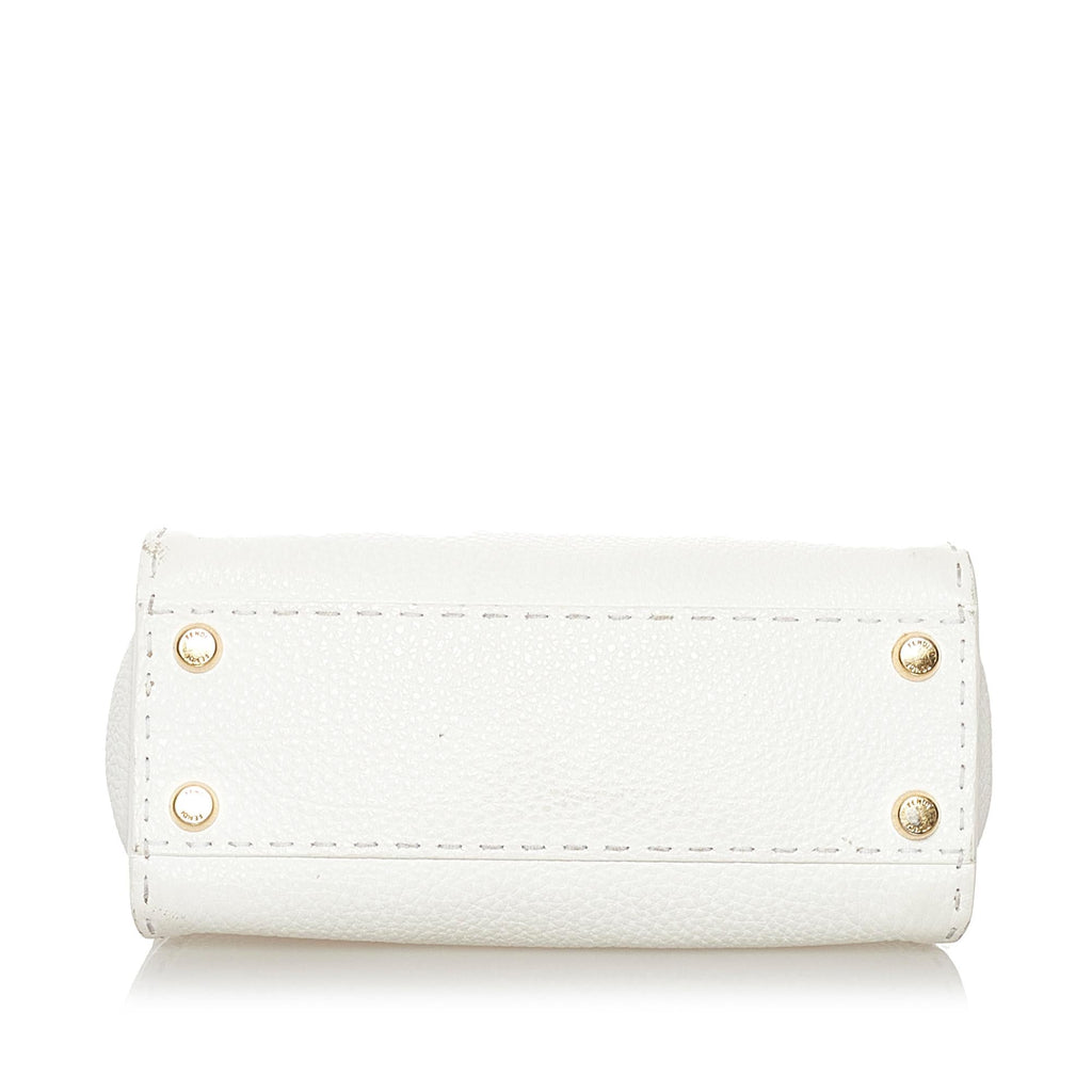 Fendi Mini Selleria Peekaboo Leather Satchel (SHG-34091)