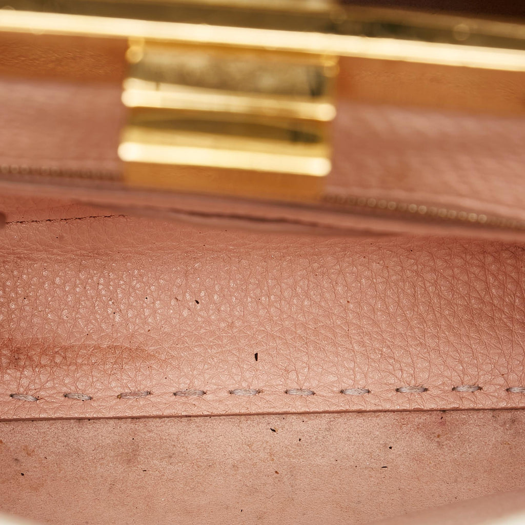 Fendi Mini Selleria Peekaboo Leather Satchel (SHG-34091)