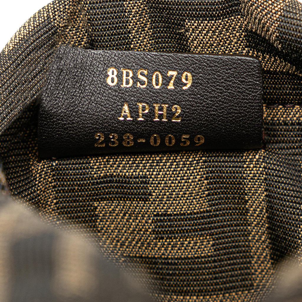 Fendi Mini Straw and Canvas Zucca Step Out Bag (SHG-VRfux8)
