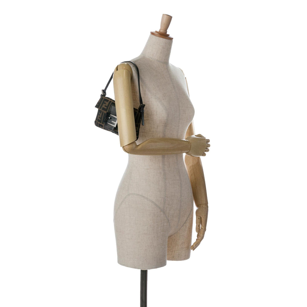 Fendi Mini Zucca Canvas Baguette (SHG-B1bmp0)