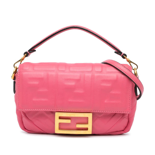 Fendi Mini Zucca Embossed Baguette Satchel (SHG-5tRhE0)