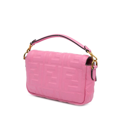 Fendi Mini Zucca Embossed Baguette Satchel
