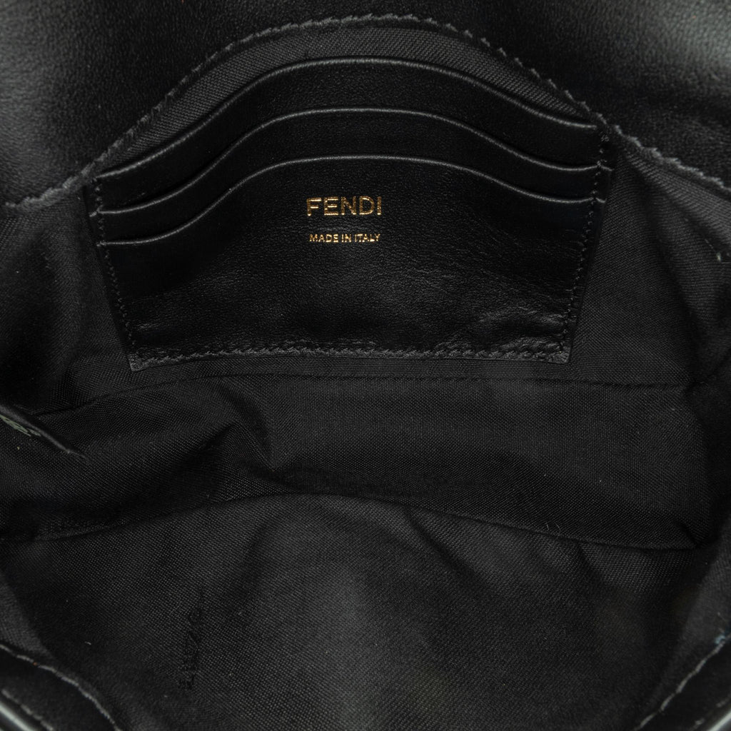 Fendi Mini Zucca Embossed Leather Baguette Satchel (SHG-ALnDVt)