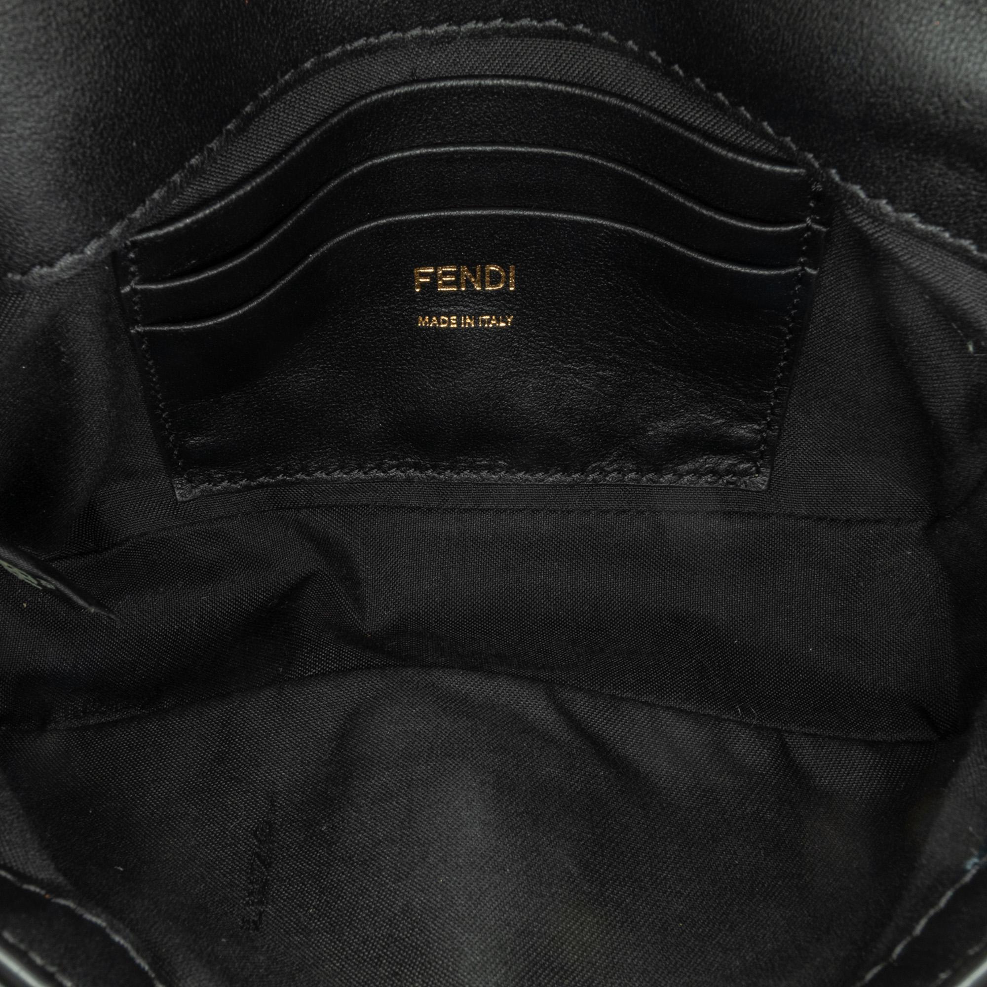 Fendi Mini Zucca Embossed Leather Baguette Satchel (SHG-ALnDVt)