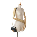 Fendi Mini Zucca Embossed Leather Baguette Satchel (SHG-ALnDVt)