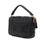 Fendi Mini Zucca Embossed Leather Baguette Satchel (SHG-ALnDVt)