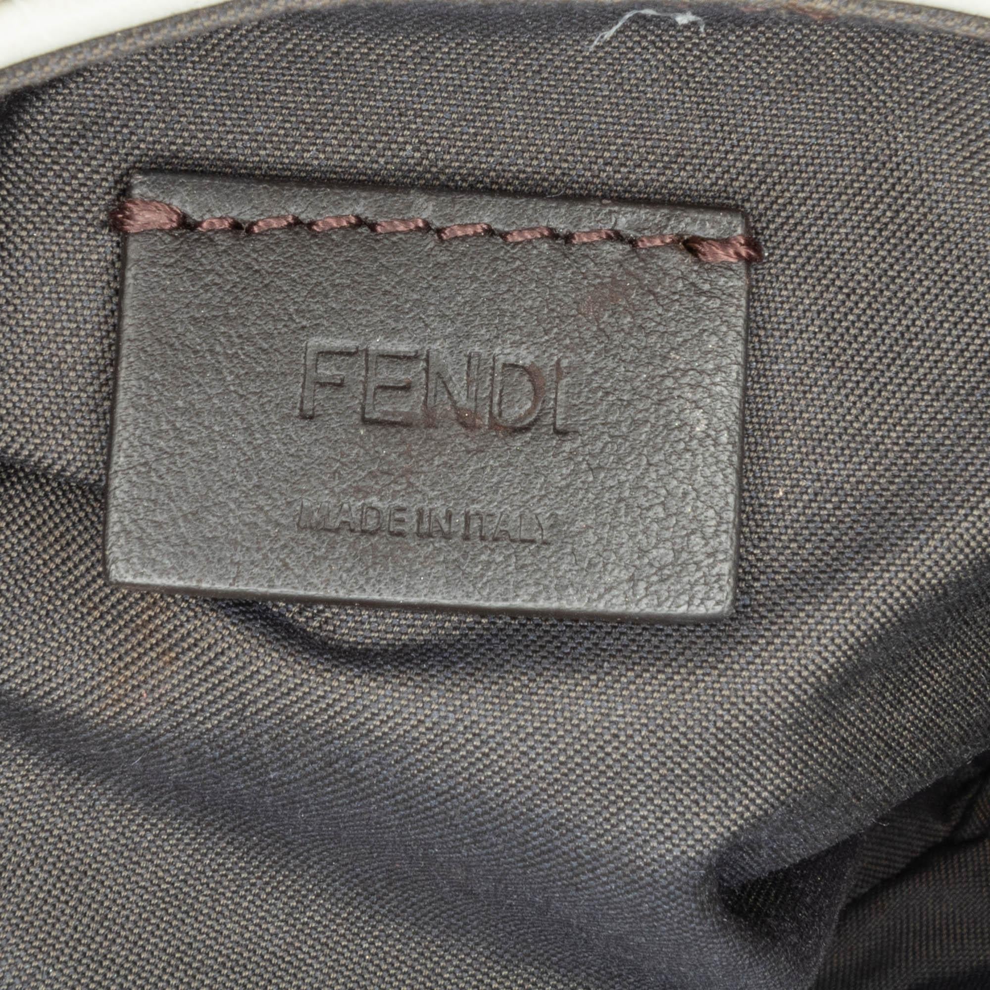 Fendi Mini Zucca Embossed Leather Baguette Satchel (SHG-SGLsCW)