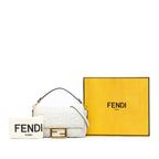 Fendi Mini Zucca Embossed Leather Baguette Satchel (SHG-SGLsCW)