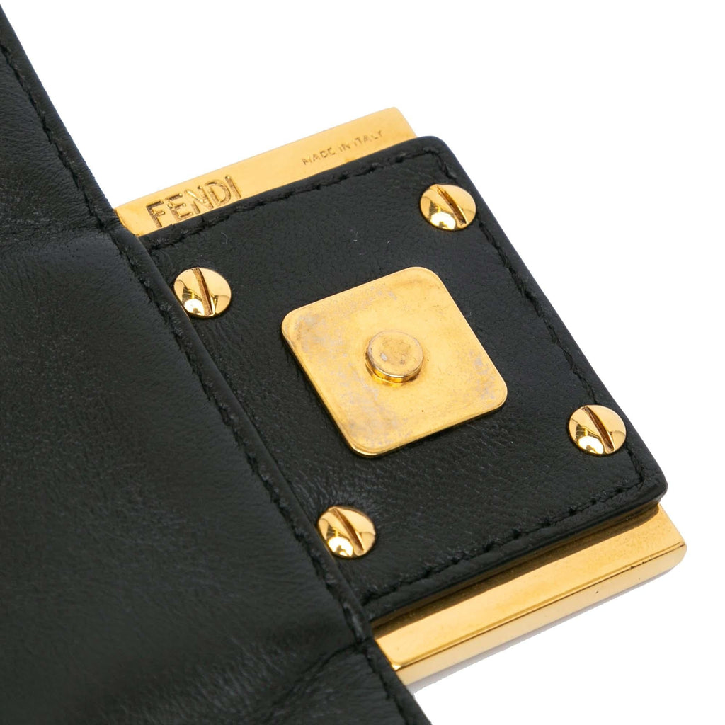Fendi Mini Zucca Embossed Leather Baguette Satchel (SHG-CD0Erc)