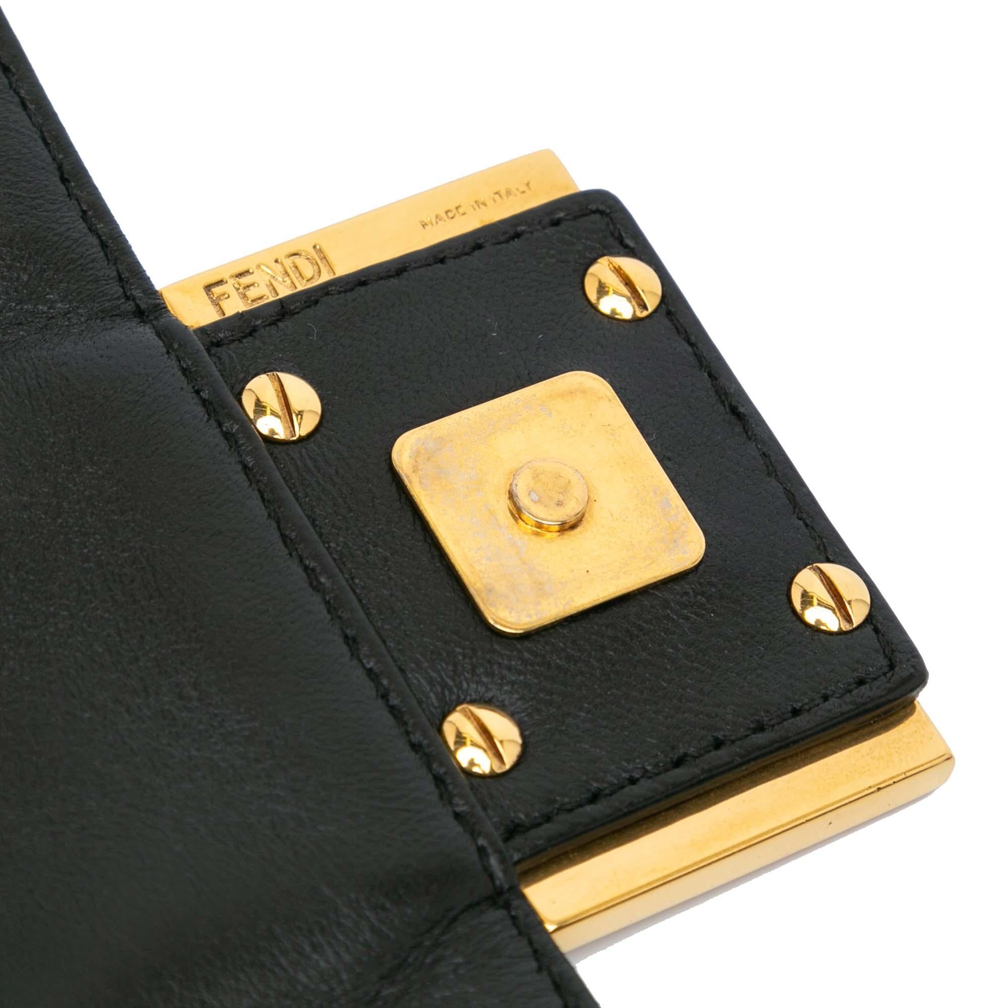 Fendi Mini Zucca Embossed Leather Baguette Satchel (SHG-CD0Erc)