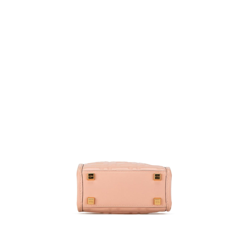 Fendi Mini Zucca Embossed Sunshine Shopper Tote (SHG-HutZTE)
