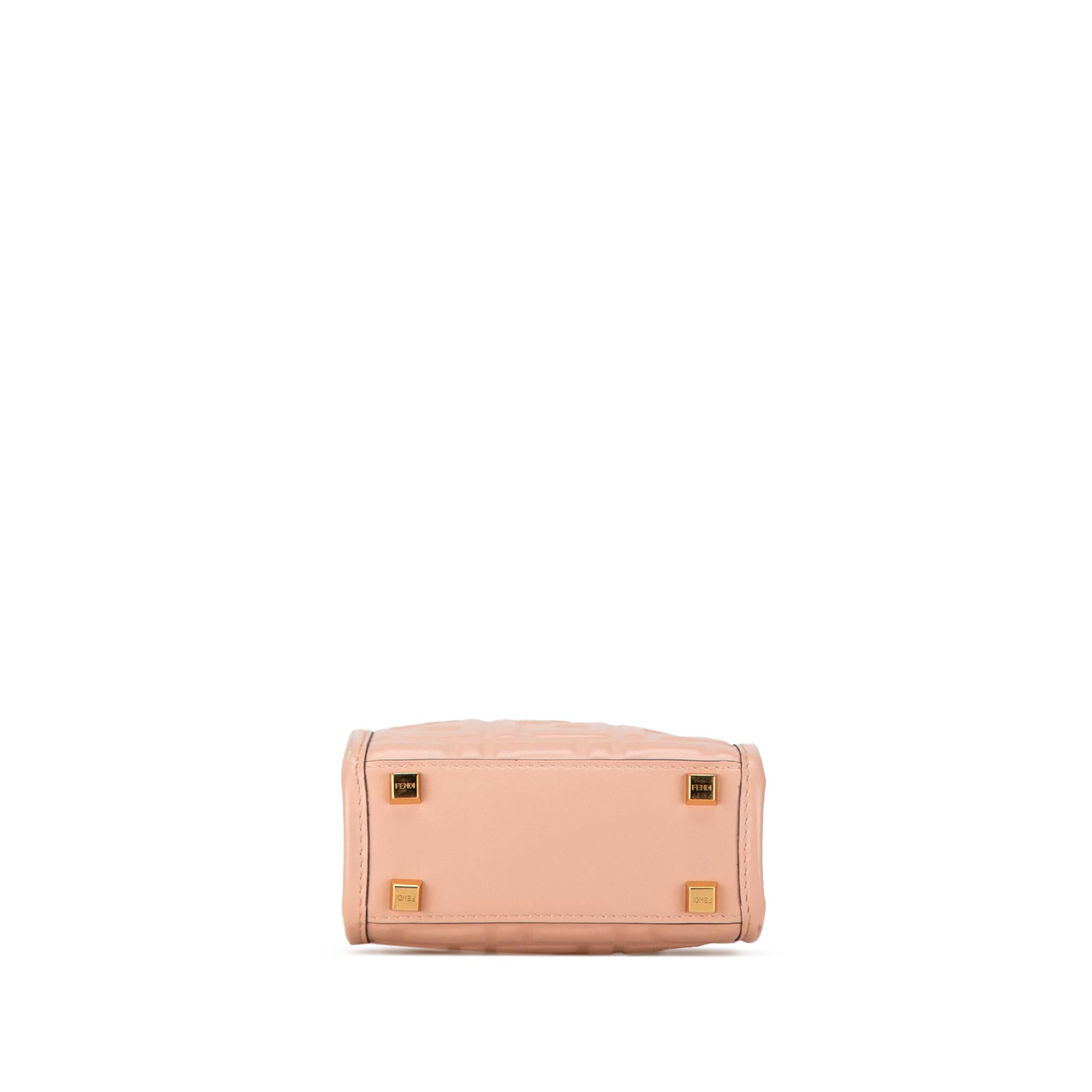 Fendi Mini Zucca Embossed Sunshine Shopper Tote (SHG-HutZTE)