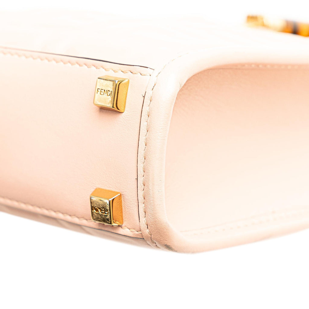 Fendi Mini Zucca Embossed Sunshine Shopper Tote (SHG-HutZTE)