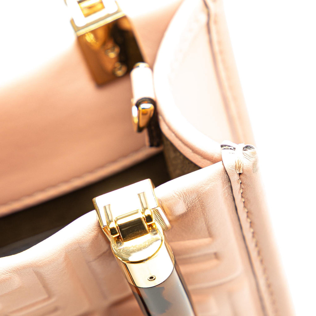 Fendi Mini Zucca Embossed Sunshine Shopper Tote (SHG-HutZTE)