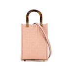 Fendi Mini Zucca Embossed Sunshine Shopper Tote (SHG-HutZTE)