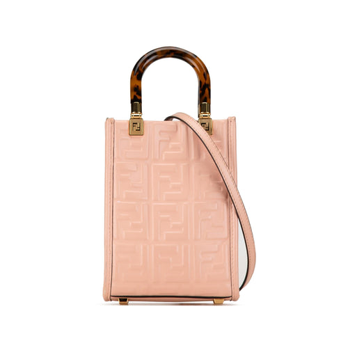 Fendi Mini Zucca Embossed Sunshine Shopper Tote (SHG-HutZTE)