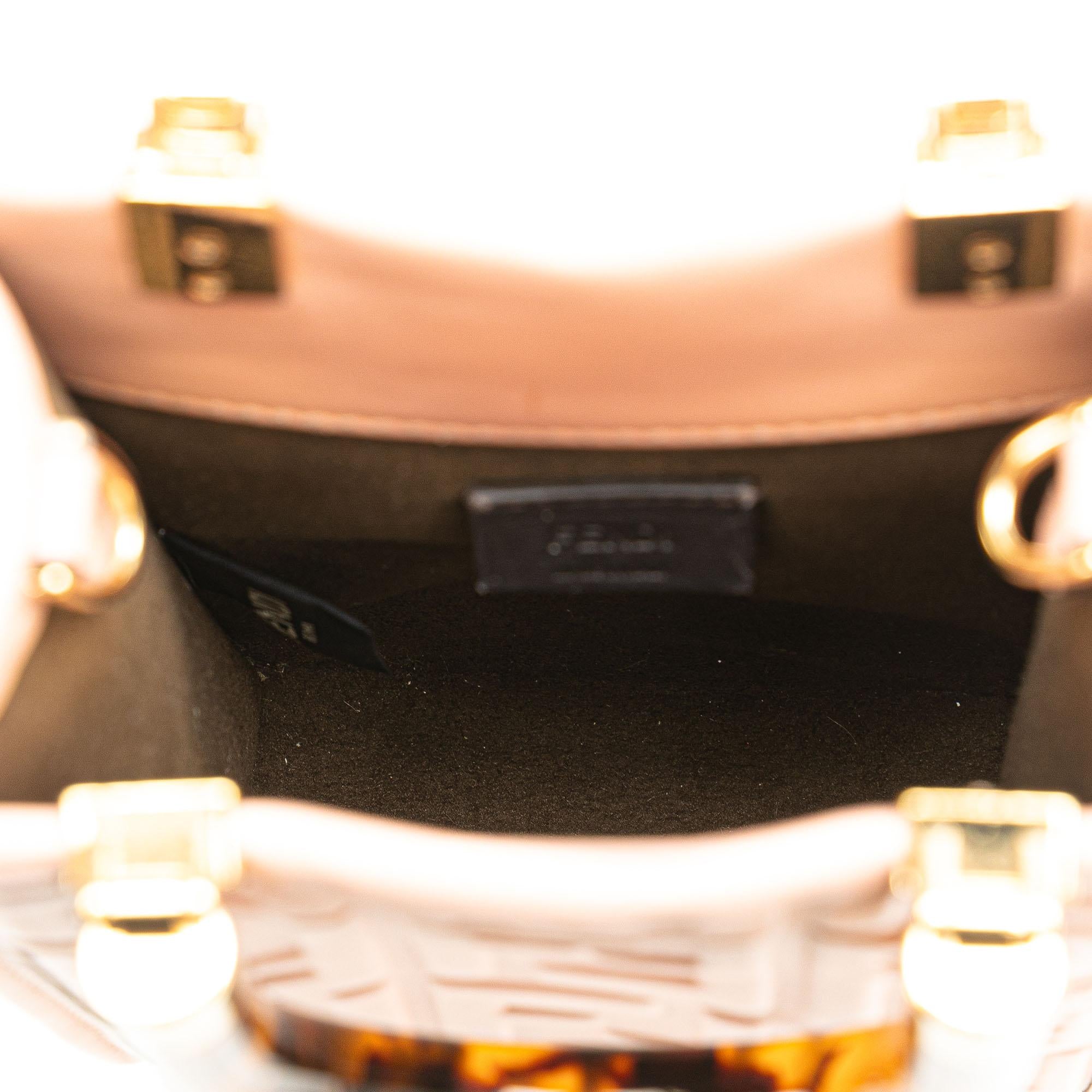 Fendi Mini Zucca Embossed Sunshine Shopper Tote (SHG-HutZTE)