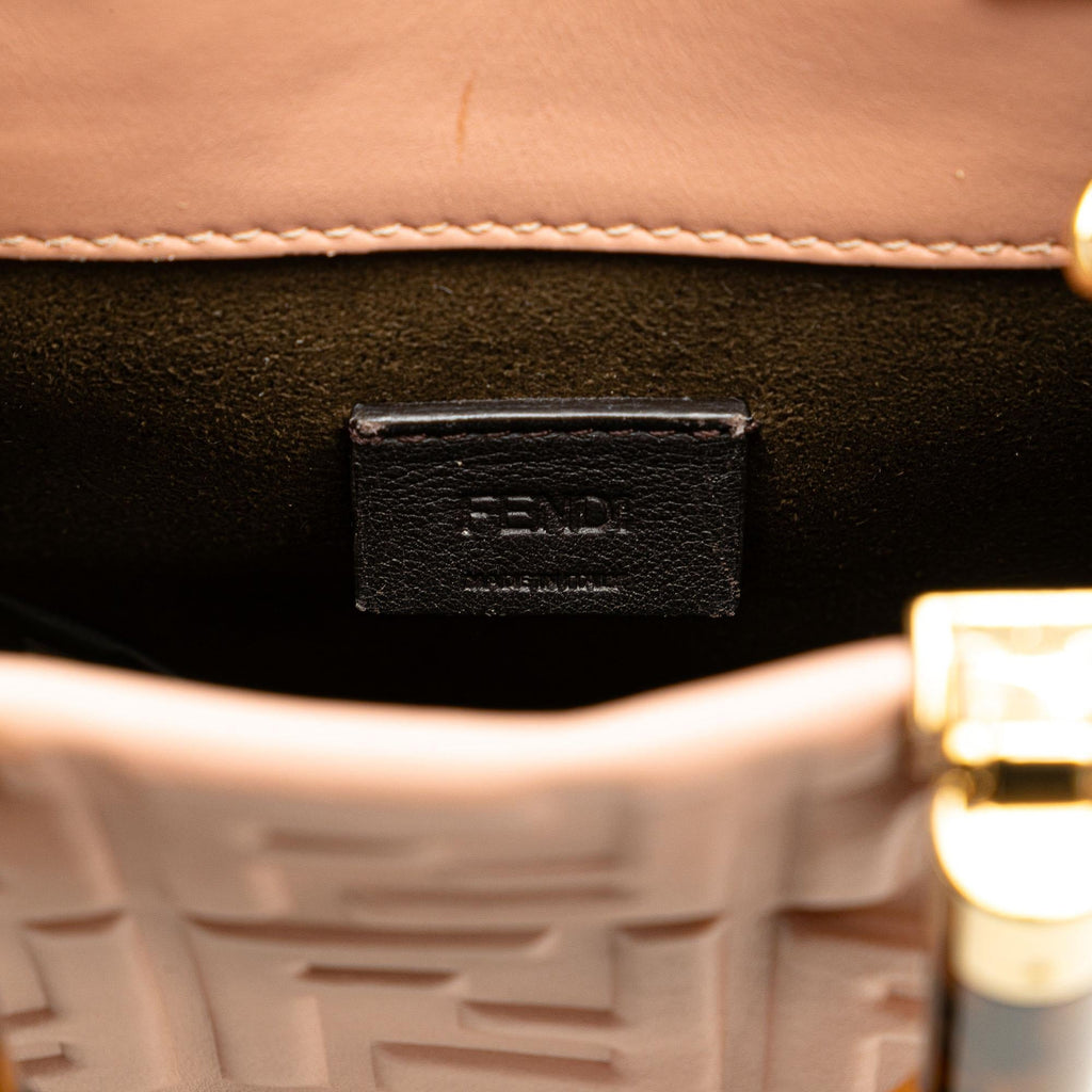 Fendi Mini Zucca Embossed Sunshine Shopper Tote (SHG-HutZTE)