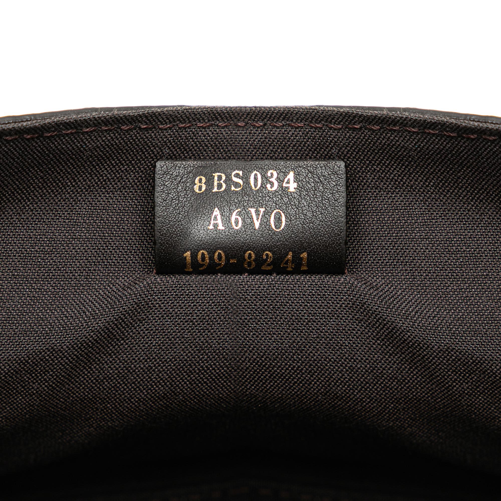 Fendi Mini Zucca Glazed Fabric Cage Baguette Satchel (SHG-TbFAPz)