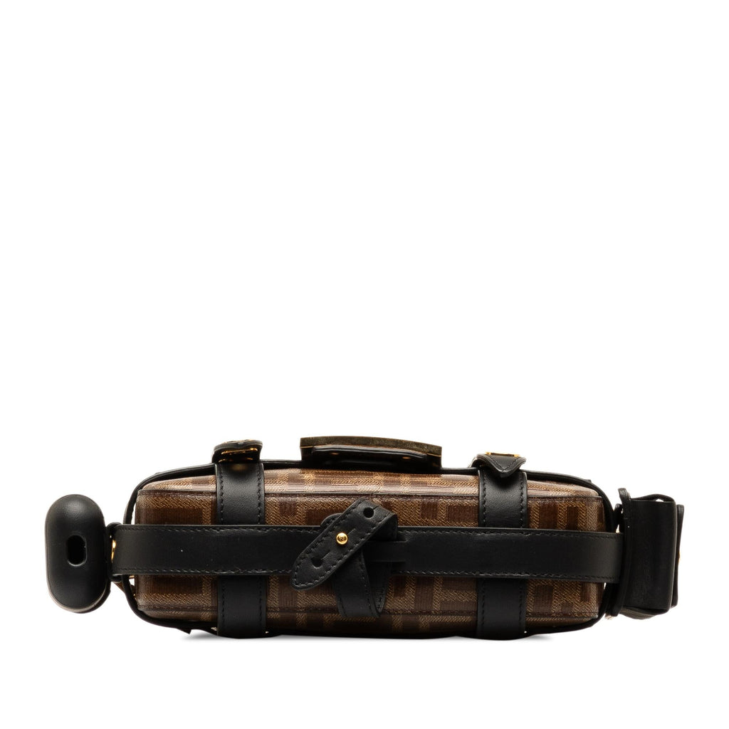 Fendi Mini Zucca Glazed Fabric Cage Baguette (SHG-7IwhHV)