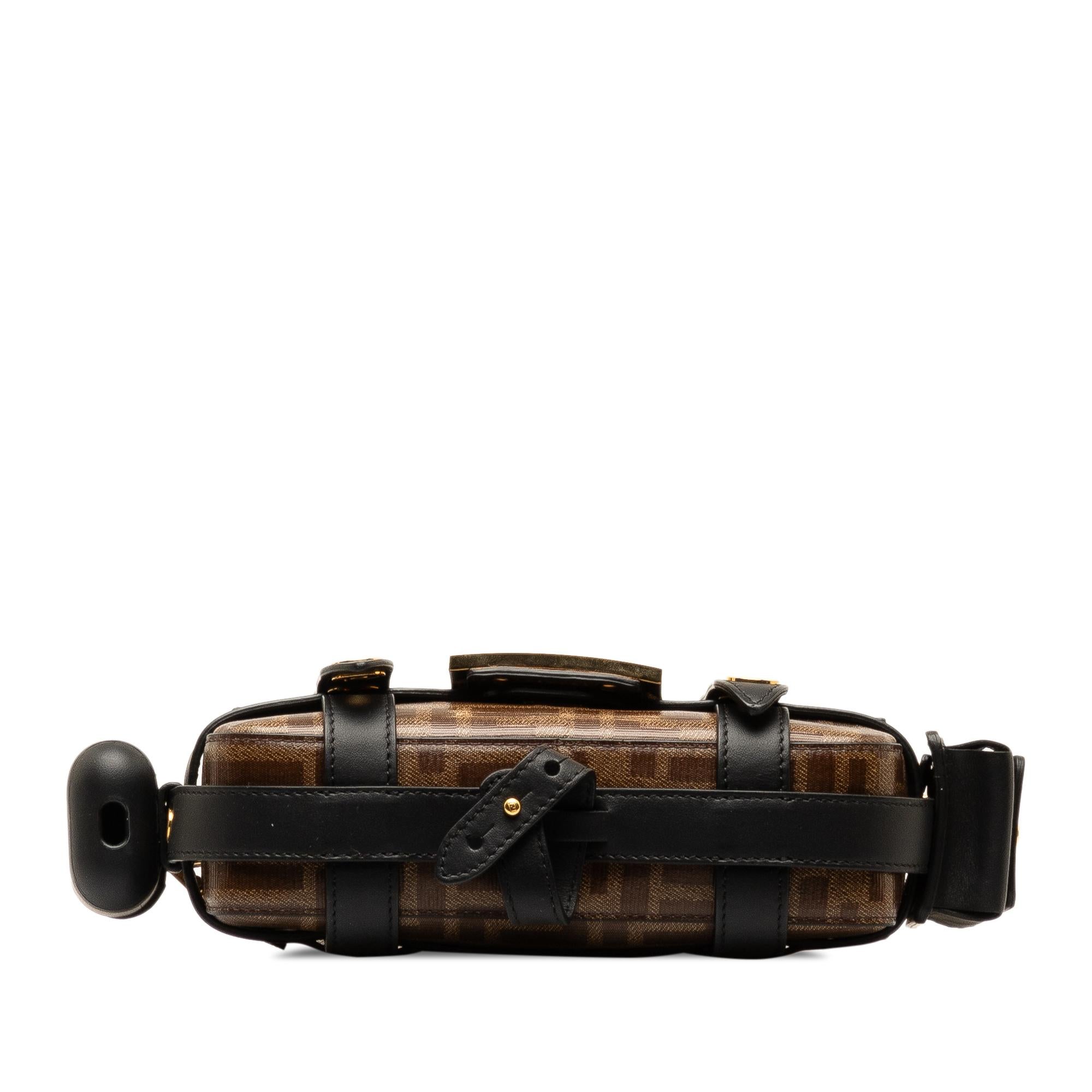 Fendi Mini Zucca Glazed Fabric Cage Baguette (SHG-7IwhHV)