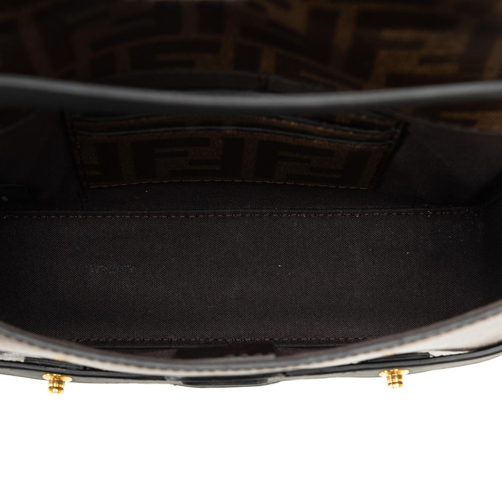 Fendi Mini Zucca Glazed Fabric Cage Baguette (SHG-7IwhHV)
