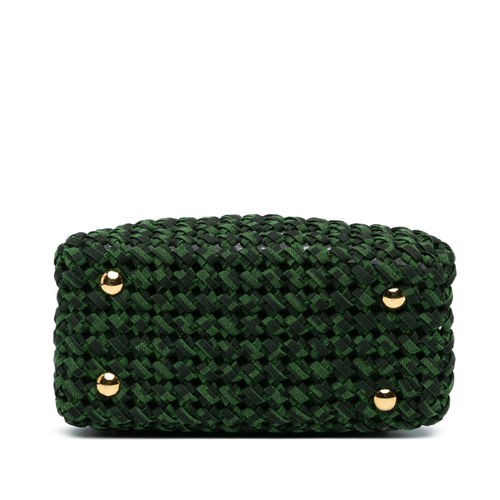 Fendi Mini Zucca Interlaced Canvas Iconic Peekaboo Satchel (SHG-HNjiei)