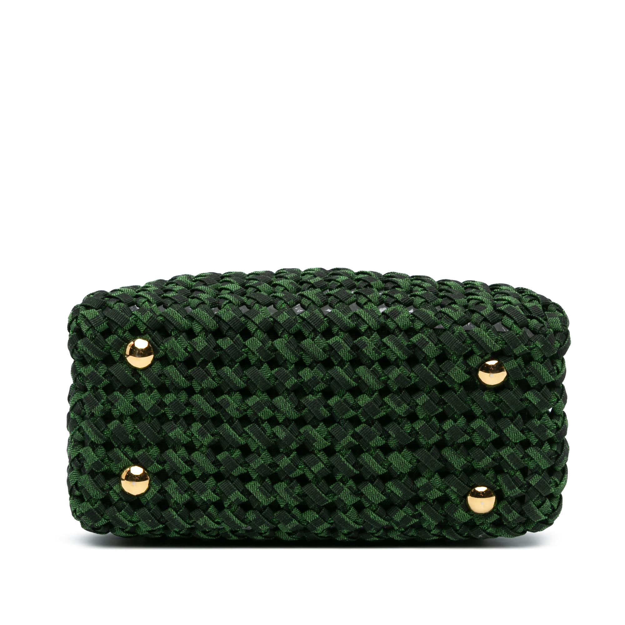 Fendi Mini Zucca Interlaced Canvas Iconic Peekaboo Satchel (SHG-HNjiei)