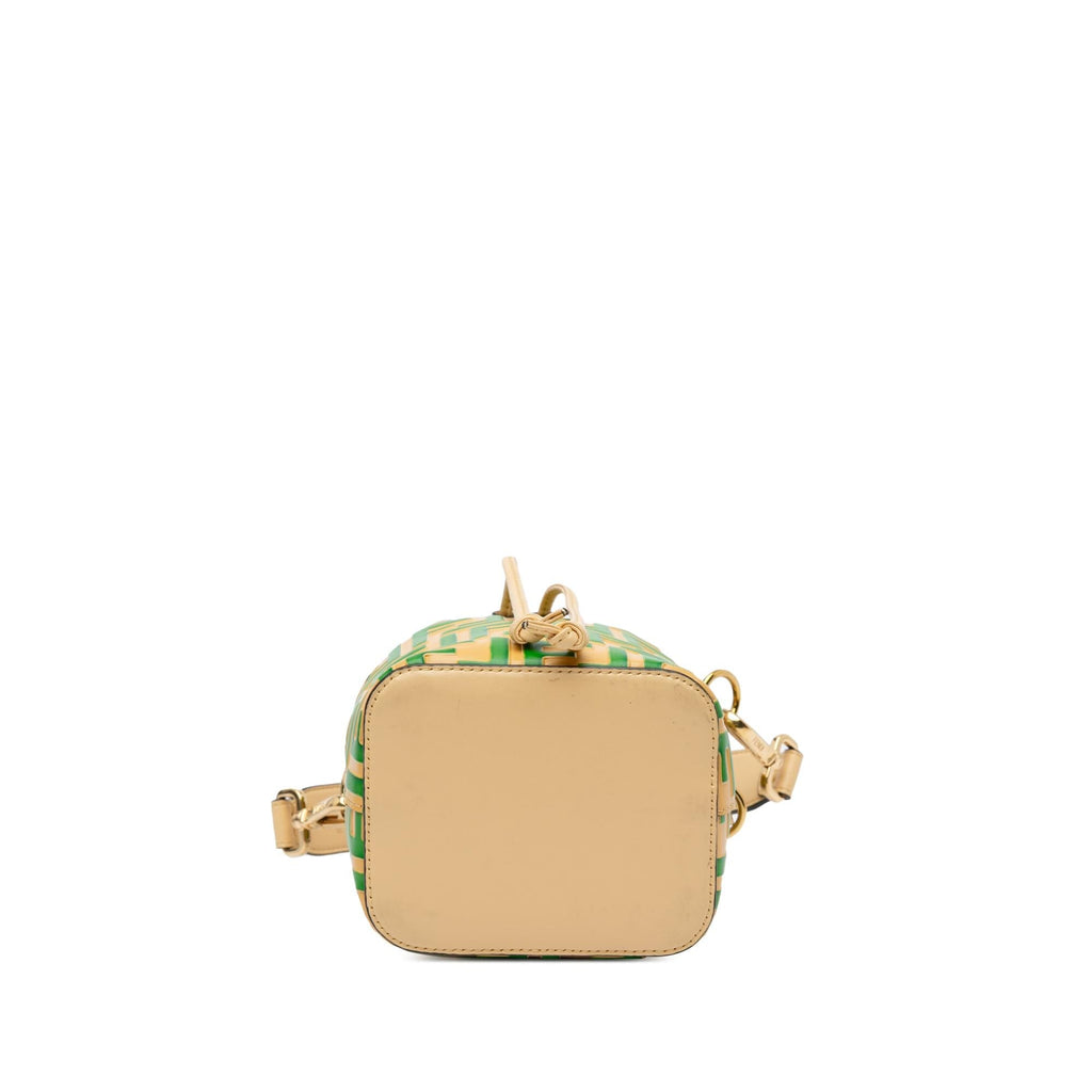 Fendi Mini Zucca Mon Tresor Embossed Leather Bucket Bag (SHG-S2s9H7)