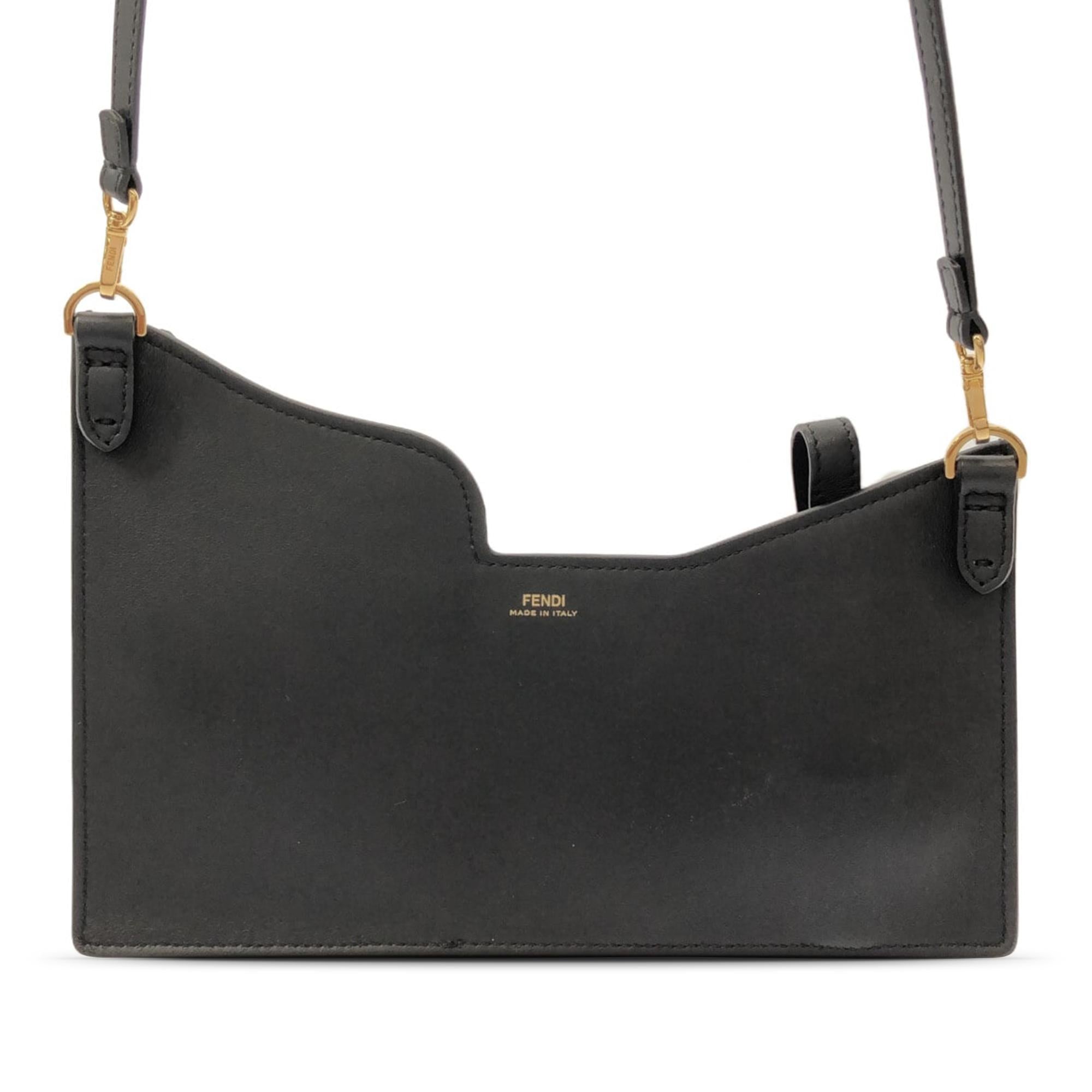 Fendi Mini Zucca and Leather 3 Pocket Crossbody (SHG-up2ClV)