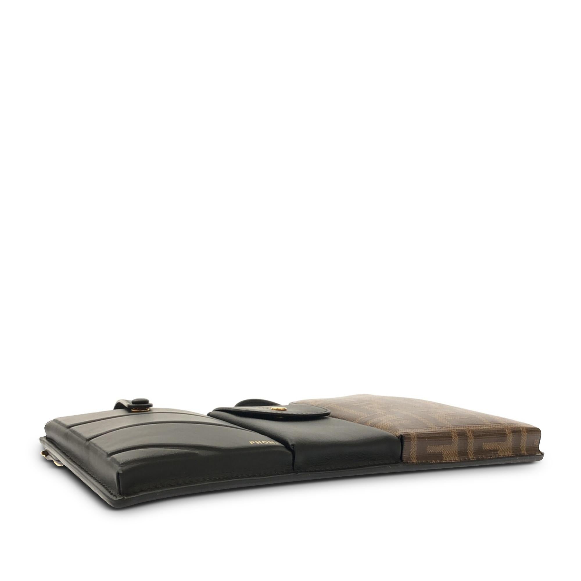 Fendi Mini Zucca and Leather 3 Pocket Crossbody (SHG-up2ClV)