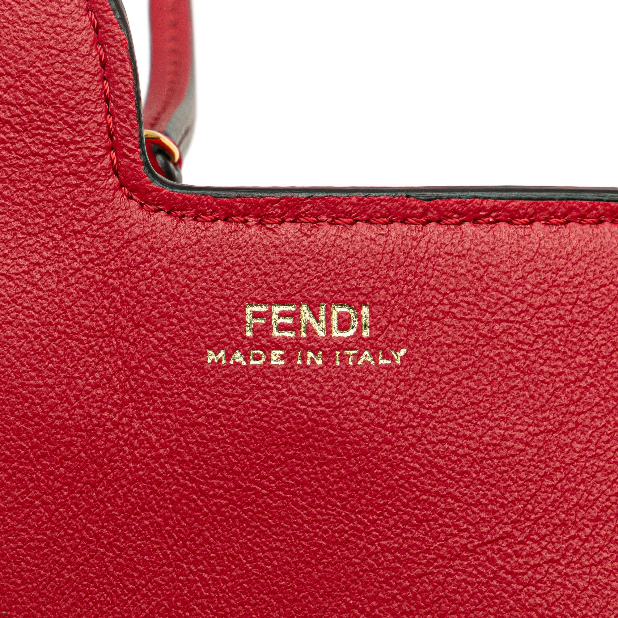 Fendi Mini Zucca and Leather 3 Pocket Crossbody (SHG-Q6DREy)