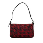 Fendi Mini Zucchino Canvas Baguette (SHG-eYEY0V)