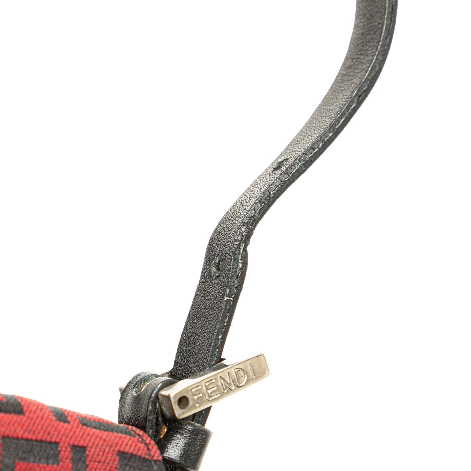 Fendi Mini Zucchino Canvas Baguette (SHG-eYEY0V)
