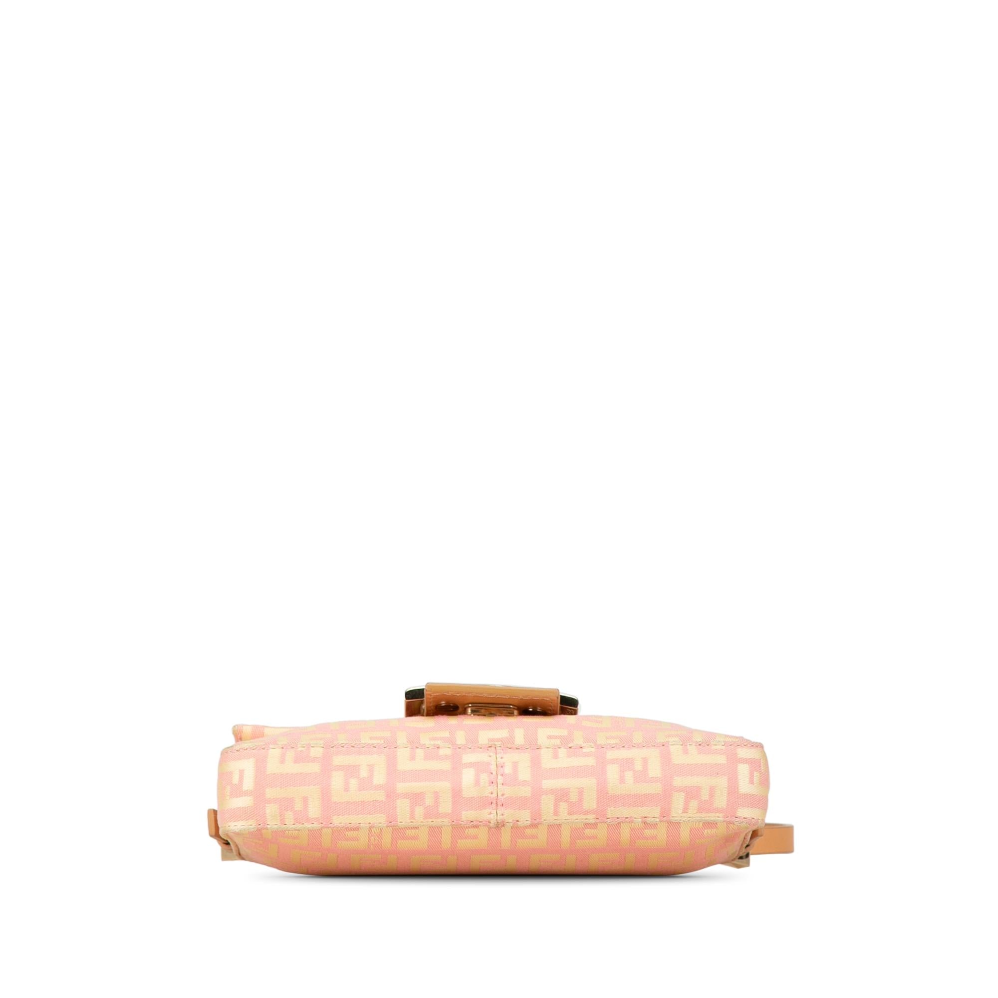 Fendi Mini Zucchino Canvas Baguette (SHG-9VUN1z)