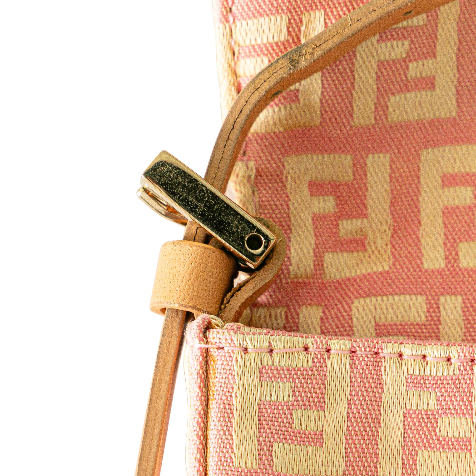 Fendi Mini Zucchino Canvas Baguette (SHG-9VUN1z)