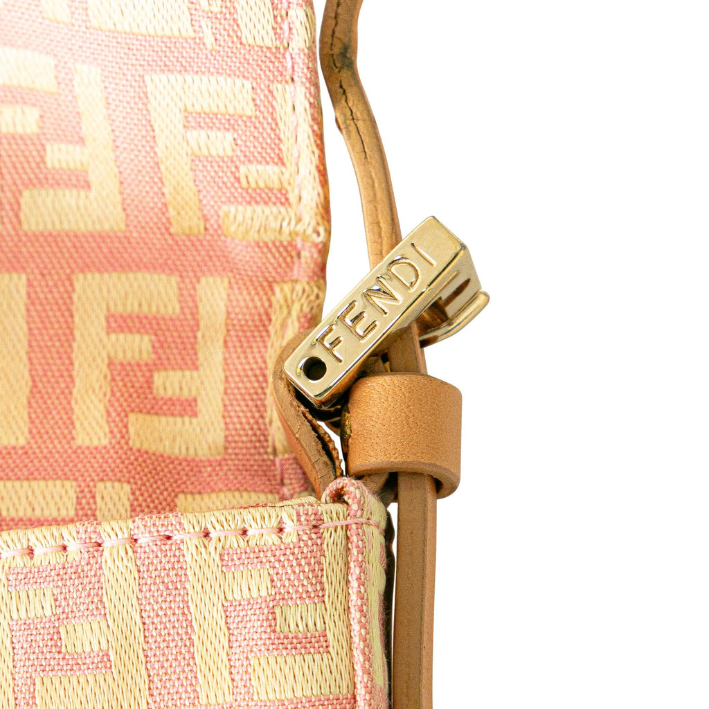 Fendi Mini Zucchino Canvas Baguette (SHG-9VUN1z)