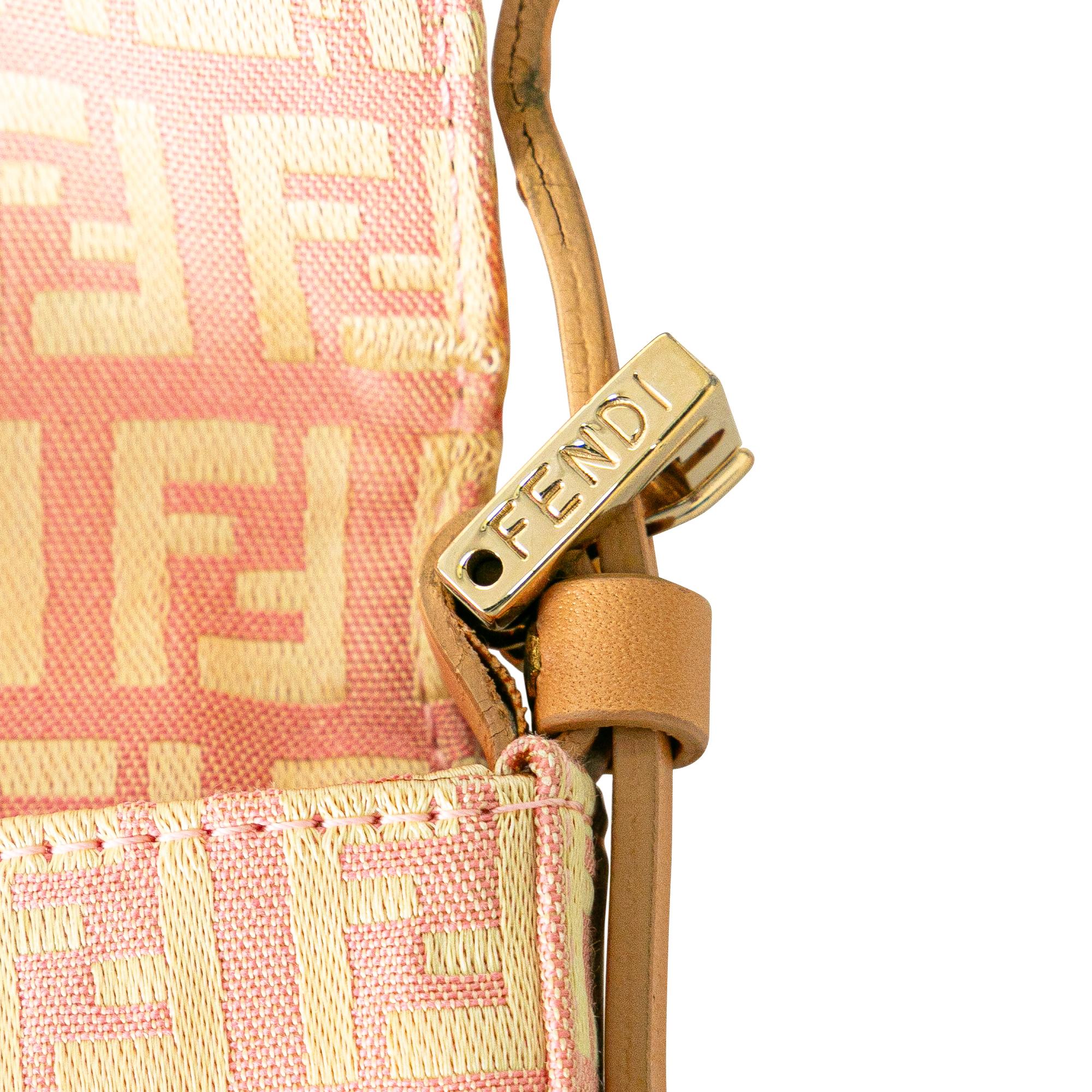 Fendi Mini Zucchino Canvas Baguette (SHG-9VUN1z)