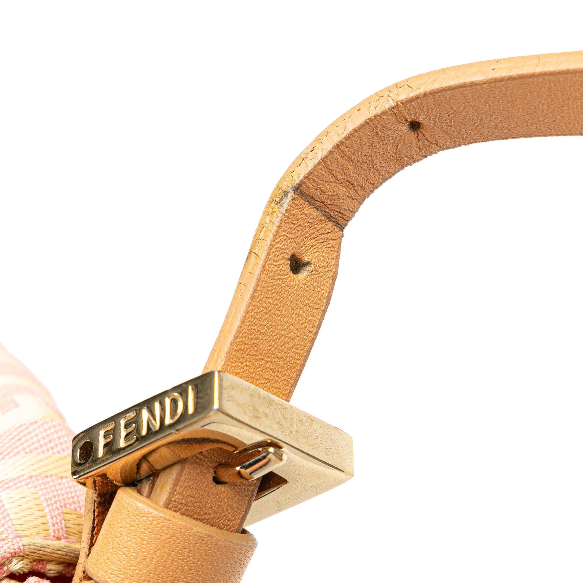 Fendi Mini Zucchino Canvas Baguette (SHG-9VUN1z)