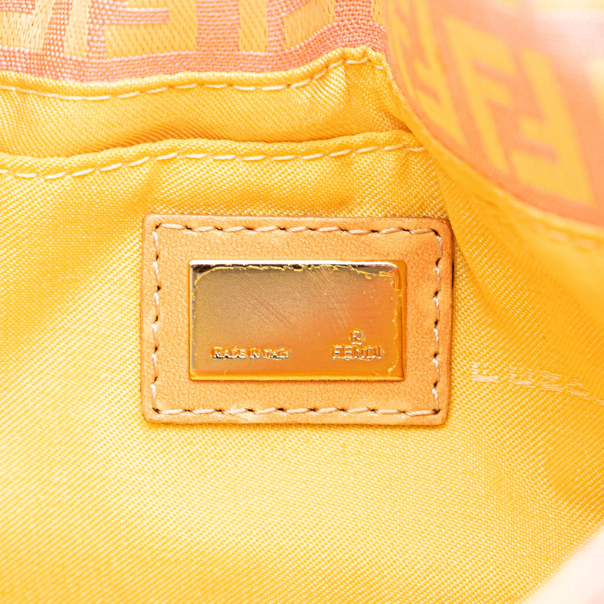 Fendi Mini Zucchino Canvas Baguette (SHG-9VUN1z)