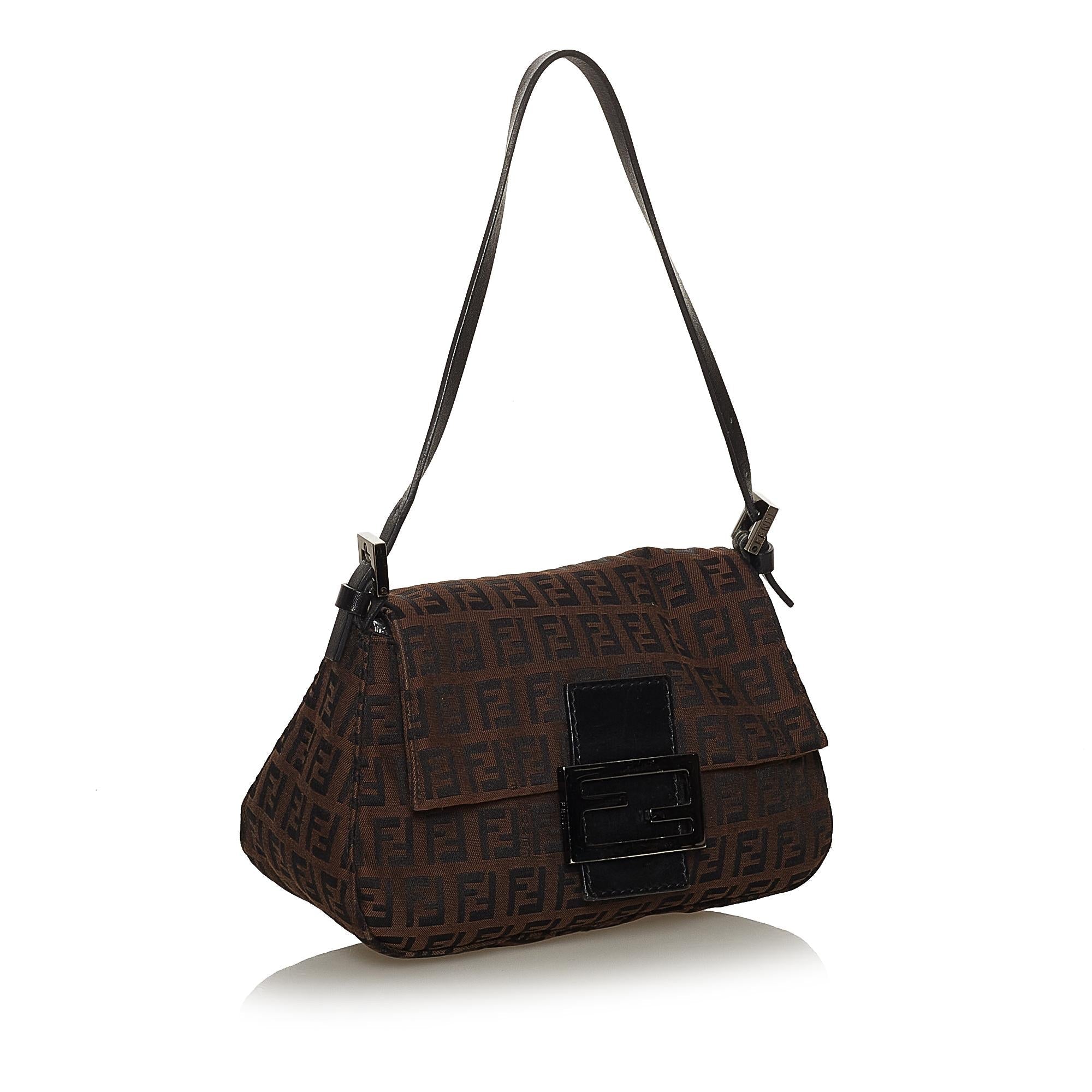 Fendi Mini Zucchino Canvas Mamma Baguette (SHG-28605)
